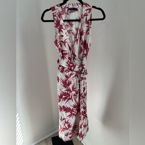 Polo by Ralph Lauren Red and White Floral Maxi Dress